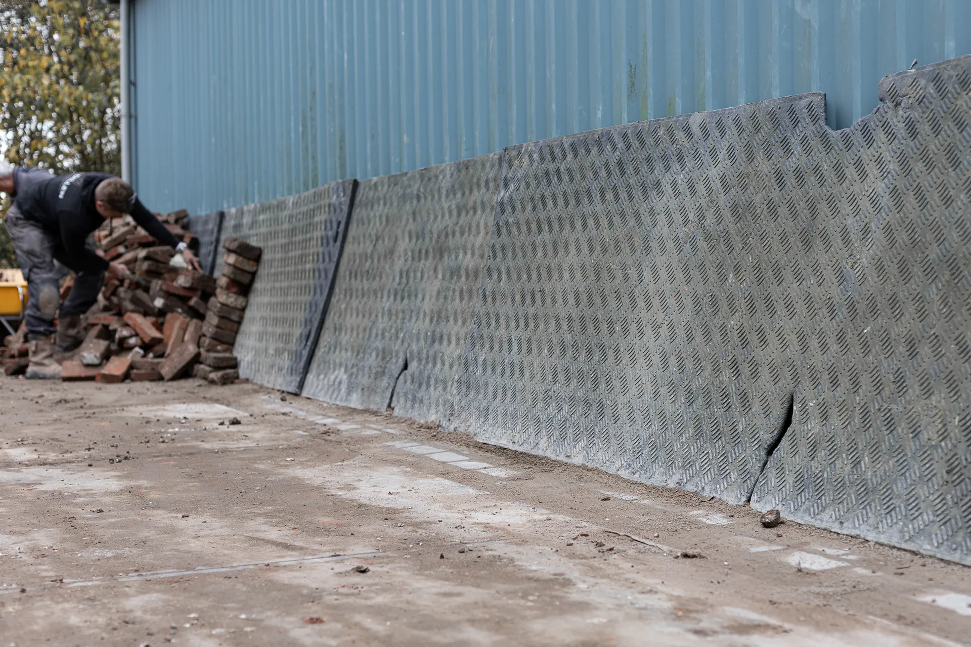 kunststof rijplaten als bescherming